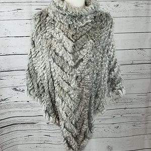 J. McLaughlin real Rabbit Fur Poncho